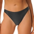 thumbnail image 3 of Braguitas de natación para mujer, de tiro bajo, brillantes, de color liso, con cintura elástica, ropa interior, bañadores, 3 of 5