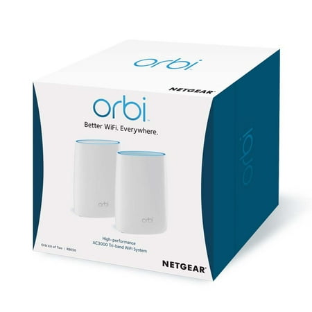 NETGEAR Orbi Home WiFi System: AC3000 Tri Band Home Network with Router & Satellite Extender for up to 5,000sqft of WiFi coverage (RBK50) Works with Amazon
