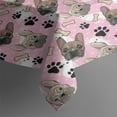 thumbnail image 3 of French Bulldog Cute Bone Paw Print Rectangle Tablecloth 60"x84",Waterproof Polyester Rectangle Table Cloth, Wipeable Spillproof Polyester Tablecloth for Dining, Camping, Indoor and Outdoor, 3 of 5
