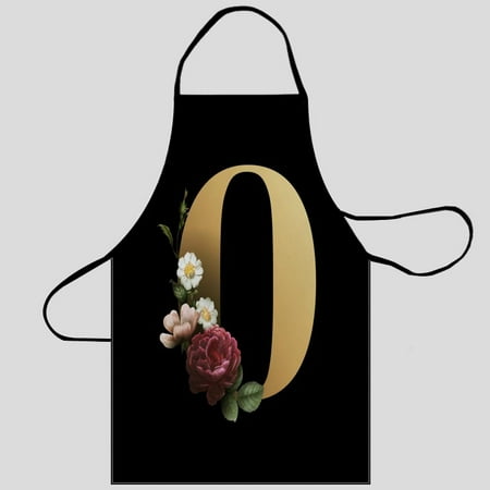 

New Classic Floral alphabet Apron Kitchen Aprons For Women Oxford Fabric Cleaning Pinafore Home Cooking Accessories Apron