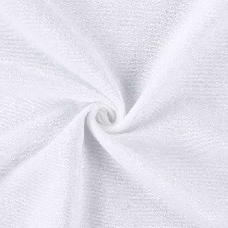 Superior Noor Semi-Blackout Chenille Curtains Set of 2, Room Darkening Curtain Panel Pair, White, 52"W x 96"L