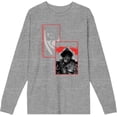 thumbnail image 4 of It Chapter 2 Pennywise Screengrab Collage Adult Heather Gray Crew Neck Long Sleeve Tee-Medium, 4 of 6