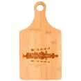 thumbnail image 1 of ThisWear Rustic Christmas Decor for Women Santa Flying Over Cityscape Merry Christmas Paddle Shaped Bamboo Cutting Board, 1 of 2