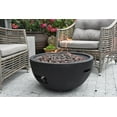 thumbnail image 3 of Modeno Jefferson Fire Bowl - Black Smooth Finish - Glass-Fiber Reinforced Concrete - Natural Gas, 3 of 6