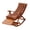 With pad, variant on Foldable Zero Gravity Rocking Recliner Wooden Sun Lounger Chairs,Patio Rocking Chairs for Heavy Duty Adults Elderly,Comfort Bamboo Loungers Deck Chair Garden Chair