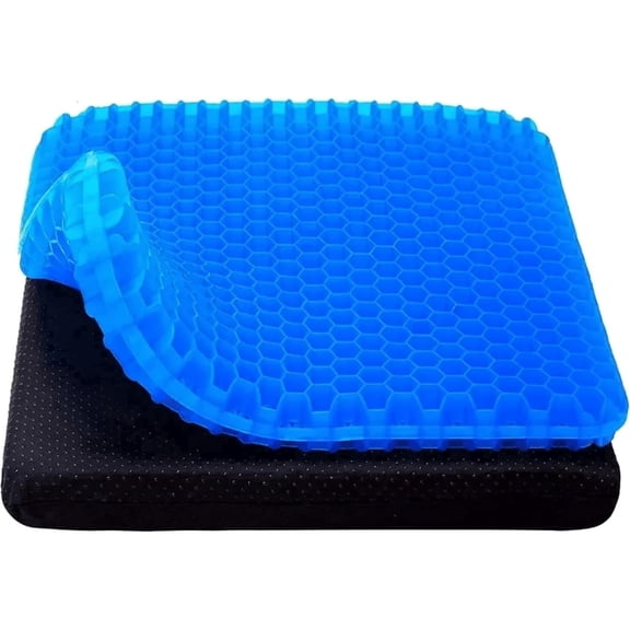 Large Cooling Gel Seat Cushion, Breathable Honeycomb Chair Pad with Non-Slip Bottom Cover，car seat cushion，Office seat cushion，Wheelchair cushion