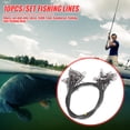 thumbnail image 1 of 10 Uds. Anti-mordedura 50cm 150lb Conductor frontal línea de pesca equipo de pesca (negro), 1 of 5