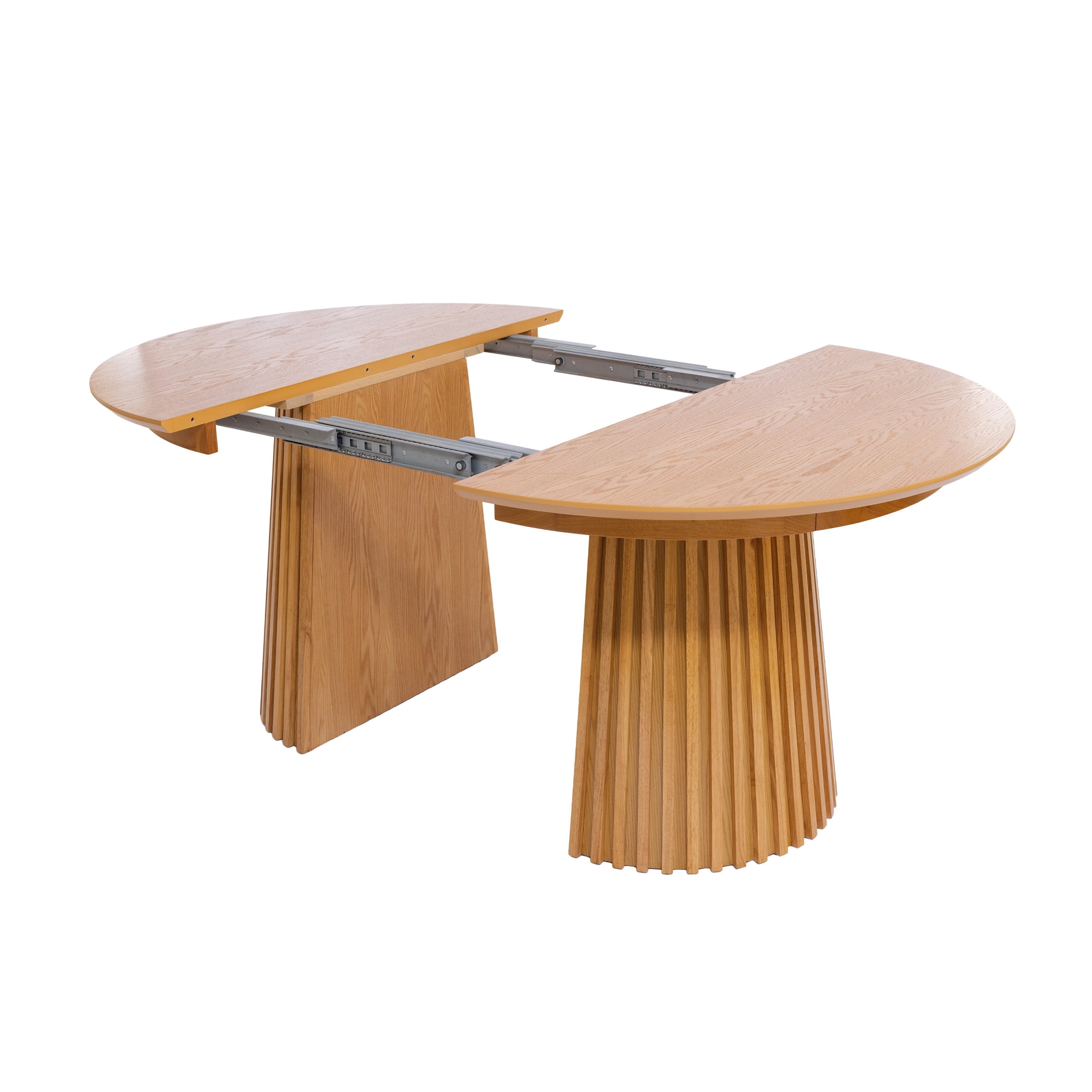 Christopher Knight Home 47"-78" Mid-Century Modern Oval Extendable Dining Table for 4-8, Natural