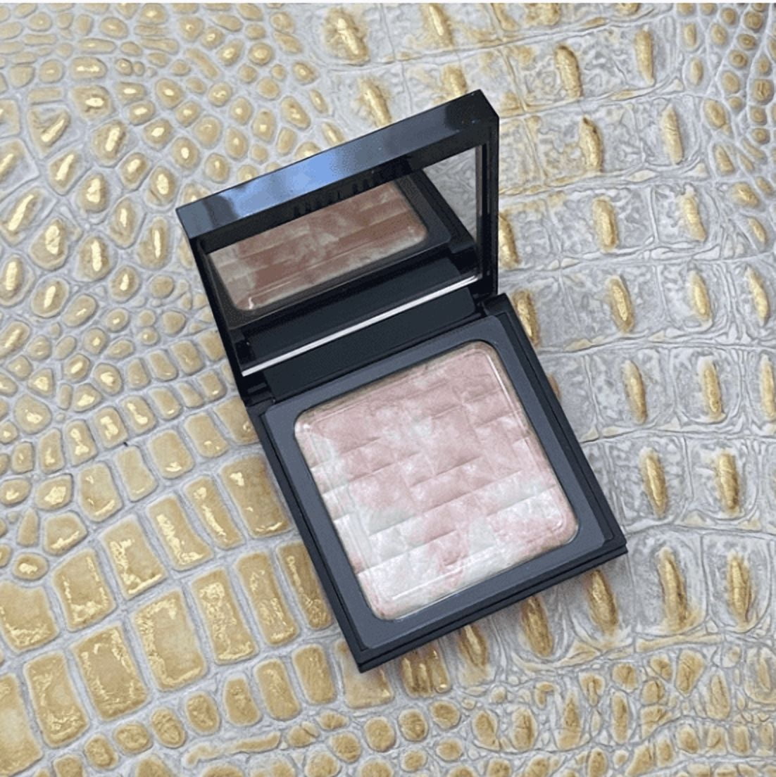 Bobbi Brown Edie Parker Customizable Set- Limited Edition Highlighting Powder, Full Coverage Face Brush, and Clutch Case