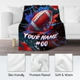 thumbnail image 5 of Personalized Football Blanket Gifts - Soft Fuzzy Sports Throw Blankets for Boys Men - Football Theme Blanket for Football Player Team - 50x60 Inches Large Flannel Blanket for Sofa Couch, 5 of 6