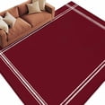 thumbnail image 2 of Pure Red Wine Large Area Rug 8x10 FT, Non Slip Living Room Throw Carpet, Simple Solid Color Washable Soft Indoor Outdoor Carpet Non-Shedding Rug for Bedroom Dining Room, 2 of 9