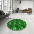 thumbnail image 4 of Ahgly Company Machine Washable Indoor Rectangle Transitional Deep Emerald Green Area Rugs, 8' x 10', 4 of 7