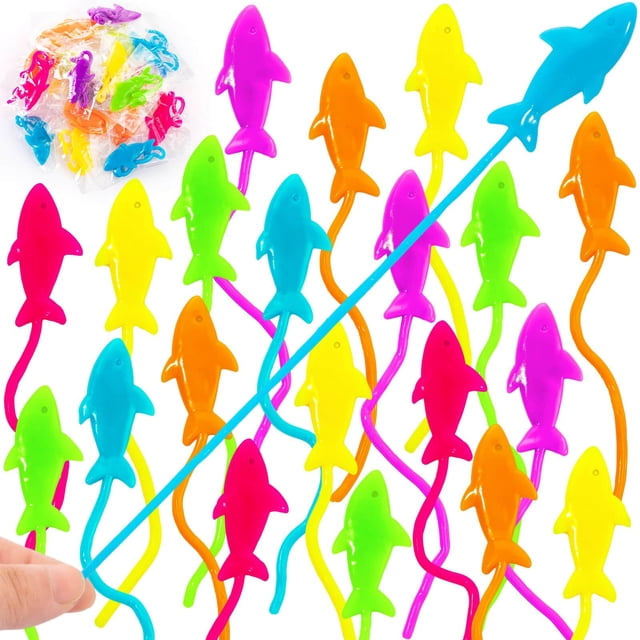 Sticky Shark Toys HLARTNET para niños, 25 unidades, con temática oceánica