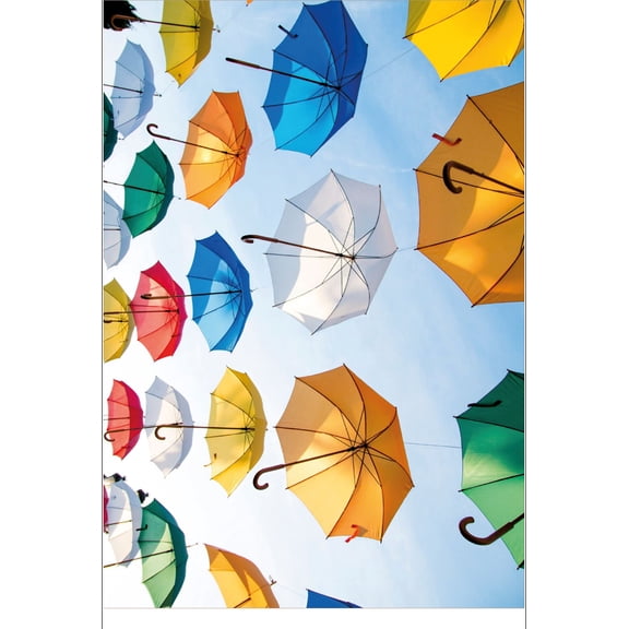 Ladole Rugs Colorful Umbrella Flat Pile Indoor Area Rug - Premium Soft Room Decor 6x8 Carpet for Living Room, Bedroom, Kitchen, Patio, and Office - Multicolor, 6x9 (6'5" x 9'5", 200cm x 290cm)