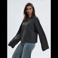 thumbnail image 4 of Suéteres de Gran Tamaño para Mujer, Suéter Grueso y Abrigado. Gris Oscuro M, 4 of 8