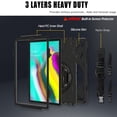 thumbnail image 6 of Dteck Galaxy Tab S5e Case with Soft PET Screen Protector, Heavy Duty Rugged Shockproof Rotating Kickstand Protective Cover Case with Shoulder Strap for Samsung Galaxy Tab S5e 10.5", Black, 6 of 8