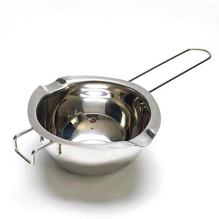 S Melting Pot Double Boiler for Crafts Candle Soap Making, Size: 12.5x8cm 11x7cm, Silver