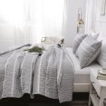 thumbnail image 4 of Luckybull 3-Piece Gray Bohemian Quilt Bedding Sets, California King, 4 of 5