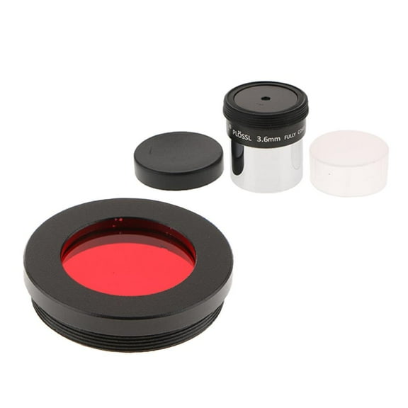 Plossl Eyepiece 3.6mm Short Focal Length Lens for Inch Red Filter