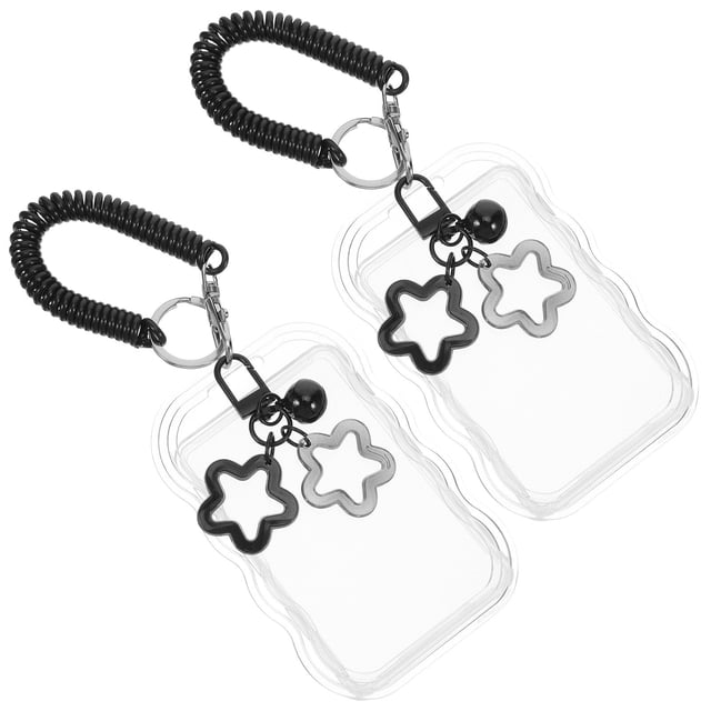 PTOOTP 2Ud Tarjetas Transparente De Acrílico Con Llavero Estrella Para Protección De