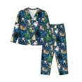 thumbnail image 1 of Fotbe Different Cats Christmas Conjunto de Pijama de Manga Larga para Mujer con Estampado, Ropa de Dormir de 2 Piezas, Conjunto de Casa Suave y Cómodo con Bolsillos-Small, 1 of 7