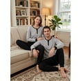 thumbnail image 4 of U2SKIIN Couples Matching Pajamas Set, Pullover Soft Cotton Loungewear Long Sleeve Pjs Sets, 4 of 5