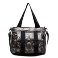thumbnail image 1 of Bolso de hombro Mujer Algodón Acolchado Casual Crossbody Nylon Bolso grande Plata, 1 of 8