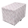 thumbnail image 1 of Flowers Dog Crate Cover, Floral Theme Botanical Elements Flowers with Leaves and Ferns Pattern, Easy to Use Pet Kennel Cover for Dogs, 35" x 23" x 27", Pale Rose and Pale Pink, by Ambesonne, 1 of 6