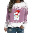 thumbnail image 2 of Chandails en Molleton pour Filles, T-shirt Imprimé d'Hiver pour Femmes, Manches Longues, Blouse Col Rond, Hauts Décontractés, Caractéristiques : Chandails en Molleton d'Automne en Liquidation, 2 of 4