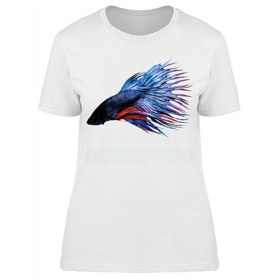 Dark Crowntail Betta Fish T-Shirt Women -Image by Shutterstock, Female XX-Large