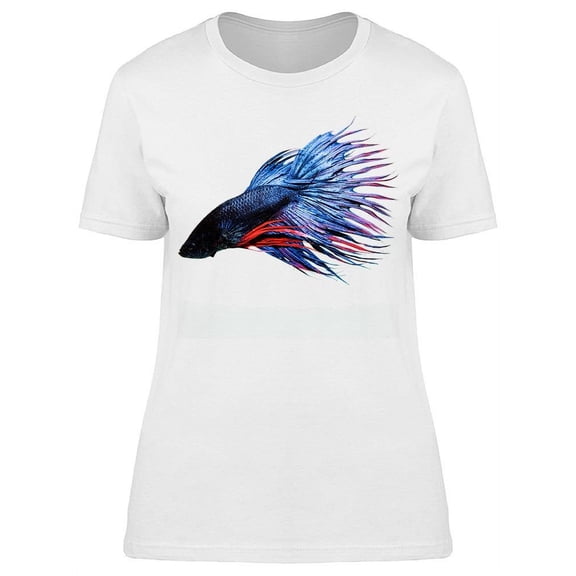 Dark Crowntail Betta Fish T-Shirt Women -Image by Shutterstock, Female XX-Large
