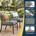 thumbnail image 4 of Kimunuk 6Pcs Outdoor Chair Cushions Slipcovers, 24" x 24" Light Grey Replacement Waterproof Non-Slip Patio Seat Cushion Covers with Handle, Covers Only, 4 of 7