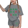 thumbnail image 2 of Cethrio St. Patrick's Day Outfit Sets for Girl, Summer Short Sleeve 2 Piece Girls' Clothing Sets Gray Size 8, 2 of 3