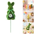 thumbnail image 2 of HCTSHG 8 Inch Artificial Flocked Bunny With Easter Decorations Colorful Cute Figurines Spring Table Centerpieces For Wedding Birthday Garden Indoor Outdoor Home Decor ﻿, 2 of 9