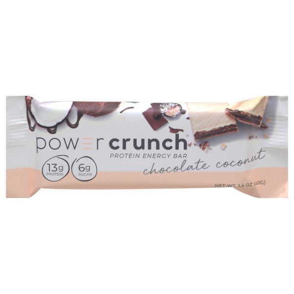 Power Crunch Protein Energy Wafer Bar Chocolate Coconut Size One Bar