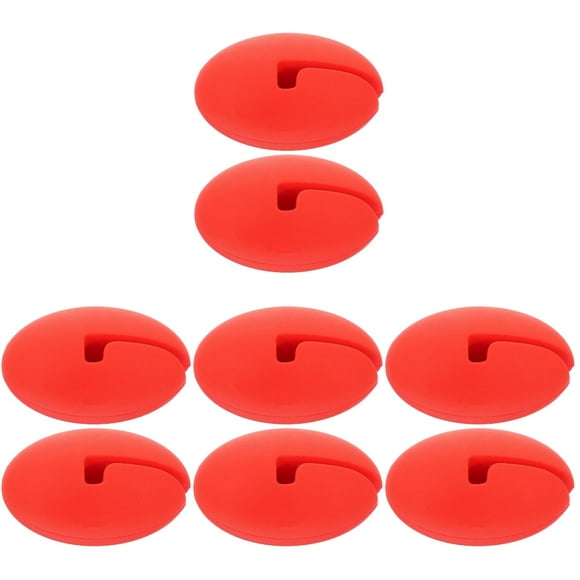 8 Pcs Thermometer Holder Pinch Pot Bracket Stand Temperature Probe Red Silica Gel