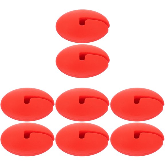 8 Pcs Thermometer Holder Pinch Pot Bracket Stand Temperature Probe Red Silica Gel