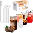 thumbnail image 1 of Juego de 4 Vasos de Vidrio Baricoffee con 4 Popotes y 2 Cepillos de Limpieza, 1 of 5
