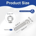 thumbnail image 2 of Uxcell 5Pcs M12x68mm Machinery Lifting Shoulder Eye Bolts Threaded Screw Eyebolt, 2 of 7