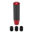 thumbnail image 1 of Perilla de cambio de coche Unique Bargains 13cm Perilla de cambio frontal universal para vehículos automáticos y manuales de fibra de carbono aleación de aluminio roja con 3 adaptadores 1 set, 1 of 6