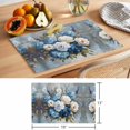 thumbnail image 6 of White Blue Spring Floral Placemats Set of 6 Pastoral Flowers Retro Place Mats Indoor Wipeable Table Mats Washable Cloth Dining Table Placemats for Kitchen Holiday Party Home Decor 13x19 Inch, 6 of 9