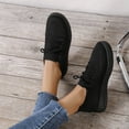 thumbnail image 2 of Clearance under $5 JINMGG Sneakers for Women Plus Clearance Women Lace Up Sneakers Color Solid Color Shoes Plus Size Fashion Sports Casual Shoes Black 39, 2 of 4
