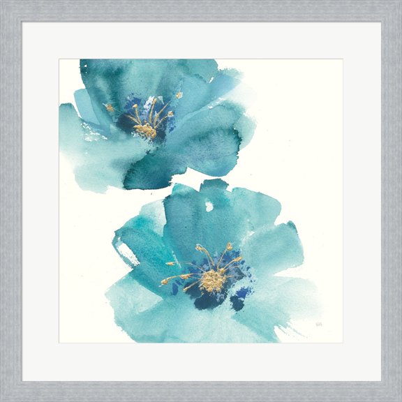 Teal Cosmos III by Chris Paschke, Framed Wall Art, 19.5W x 19.5H