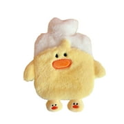 Cute Hot Water Bottle with Soft Plush Cover Portable Winter Hand Warmer Reusable Hot Water Bag
