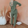 thumbnail image 5 of Women's Two Piece Set Of Gradient Solid Color O Neck Long Sleeve Sports Set Sleepwear Lady Pajamas Set Pajamas for Juniors Set Pajamas for Womens Short Womens Extra Small Pajamas Pajamas for Women, 5 of 8