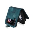 thumbnail image 4 of TECH CIRCLE Wallet Phone Case For Samsung Galaxy Z Flip 5,Premium PU Leather High-quality Durable Shockproof Full Body Protective Phone Cover With Magnetic Buckle Flip Card Pocket Case,Blue, 4 of 8