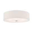 thumbnail image 4 of Livex Lighting Meridian 9" 5-Light Metal/Fabric Ceiling Mount in Brushed Nickel, 4 of 9