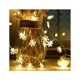 thumbnail image 1 of Guirnalda de luces con forma de copo de nieve, 6 m, 40 unidades de luces LED con pilas, monocromáticas de dos modos y decoración relámpago brillante para dormitorio de Navidad, habitación interior y, 1 of 4