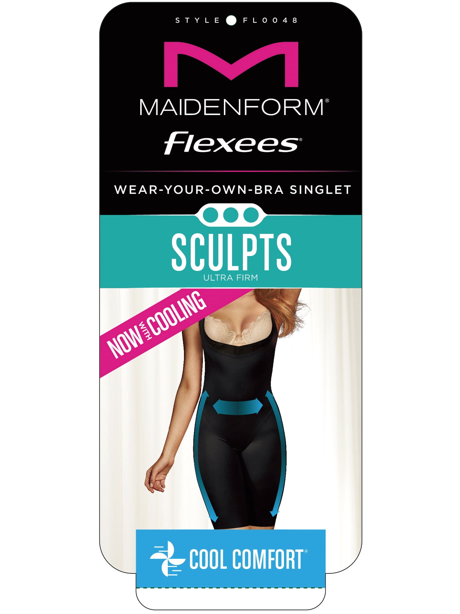 Maidenform Flexees Womens Shapewear Comfort Devotion Wear Your Own Bra  Romper Black Small >>> Click image to review more…