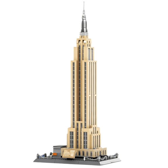 Empire State Architecture Building Blocks Sets, Skyline Architecture Model Kits, Home Office Table Centerpiece